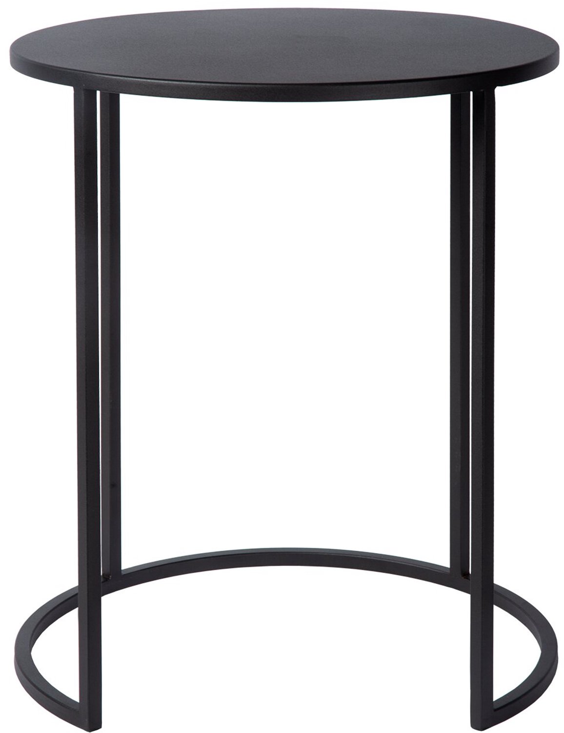 Atmooz Vibor - Bijzettafel - Zwart - Metaal - 40 x 40 x 49 cm - Rond - Stijlvol - Modern
