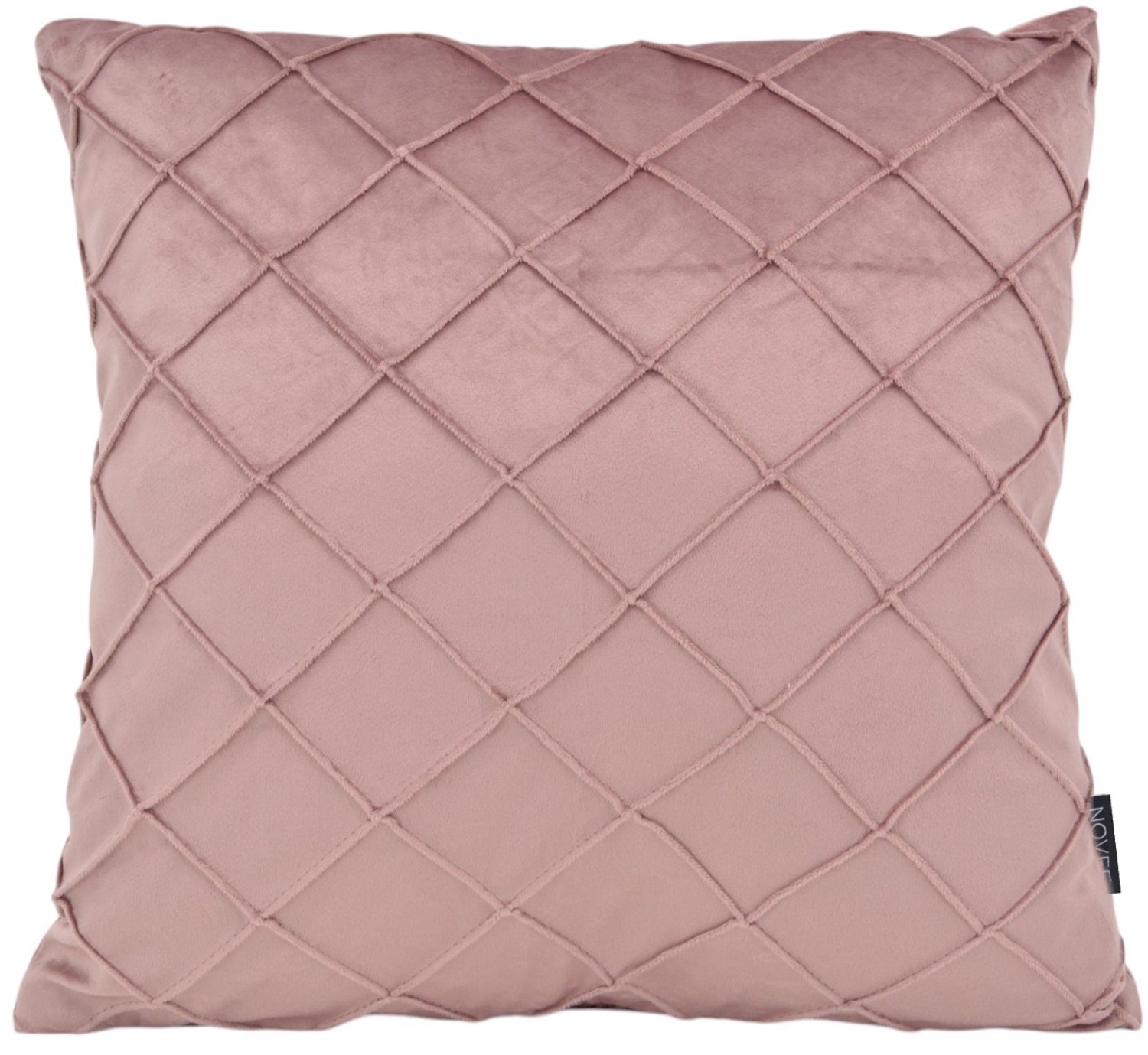 NOVÉE Velvet Cross Oudroze Kussenhoes | 45x45 cm | Velvet/Polyester