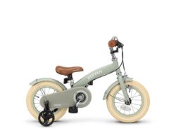 Deryan Luxe Kinderfiets 12 inch - 3 in 1 - loopfiets Groen