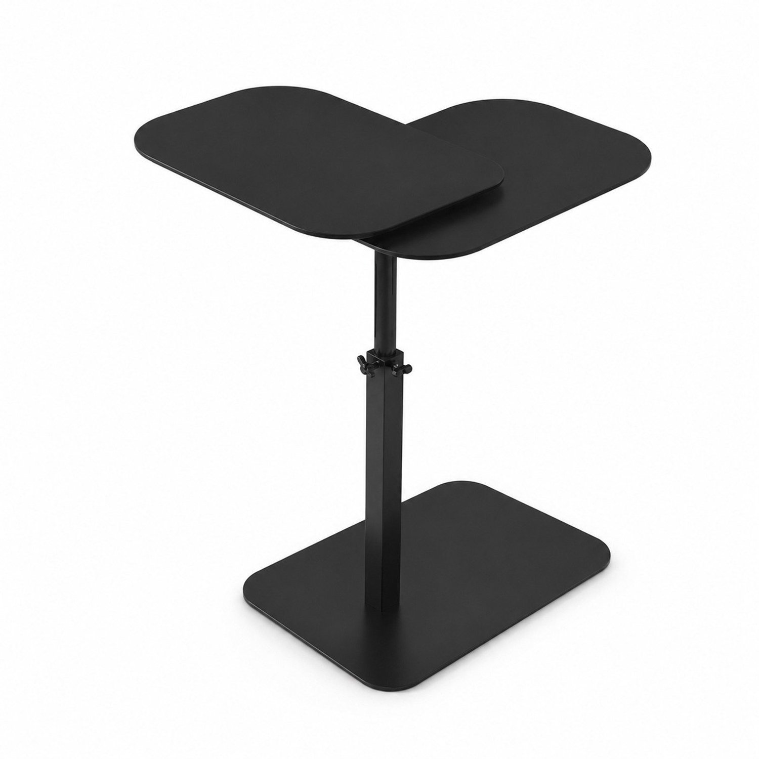 C-Vormige Bijzettafel Verstelbaar - 360° Draaibare Laptoptafel Zwart