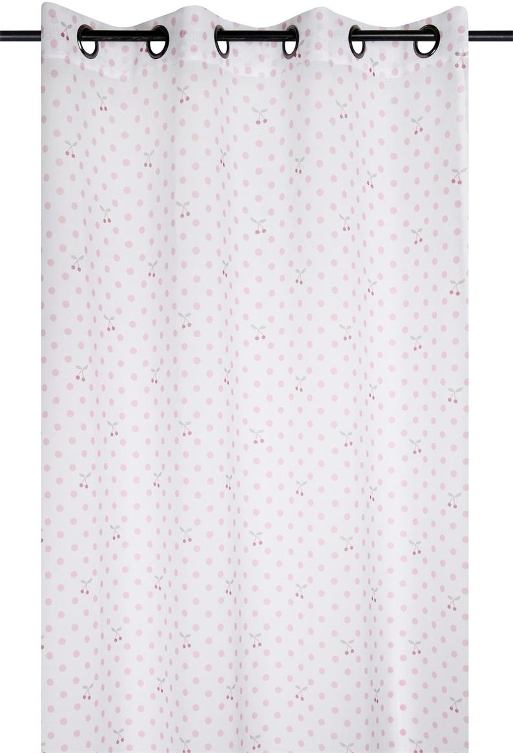 STOF - Gordijn MATTY met kersenpatroon, 140 x 260 cm