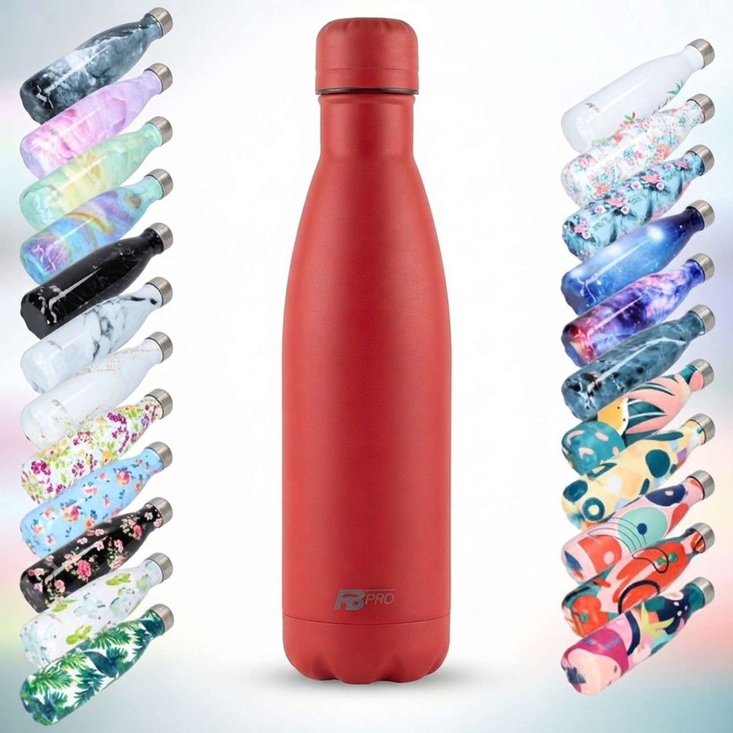 FBFS114, Thermosfles, Drinkfles, Waterfles - Modern & Slank Design - Hotrod rood - 500ml