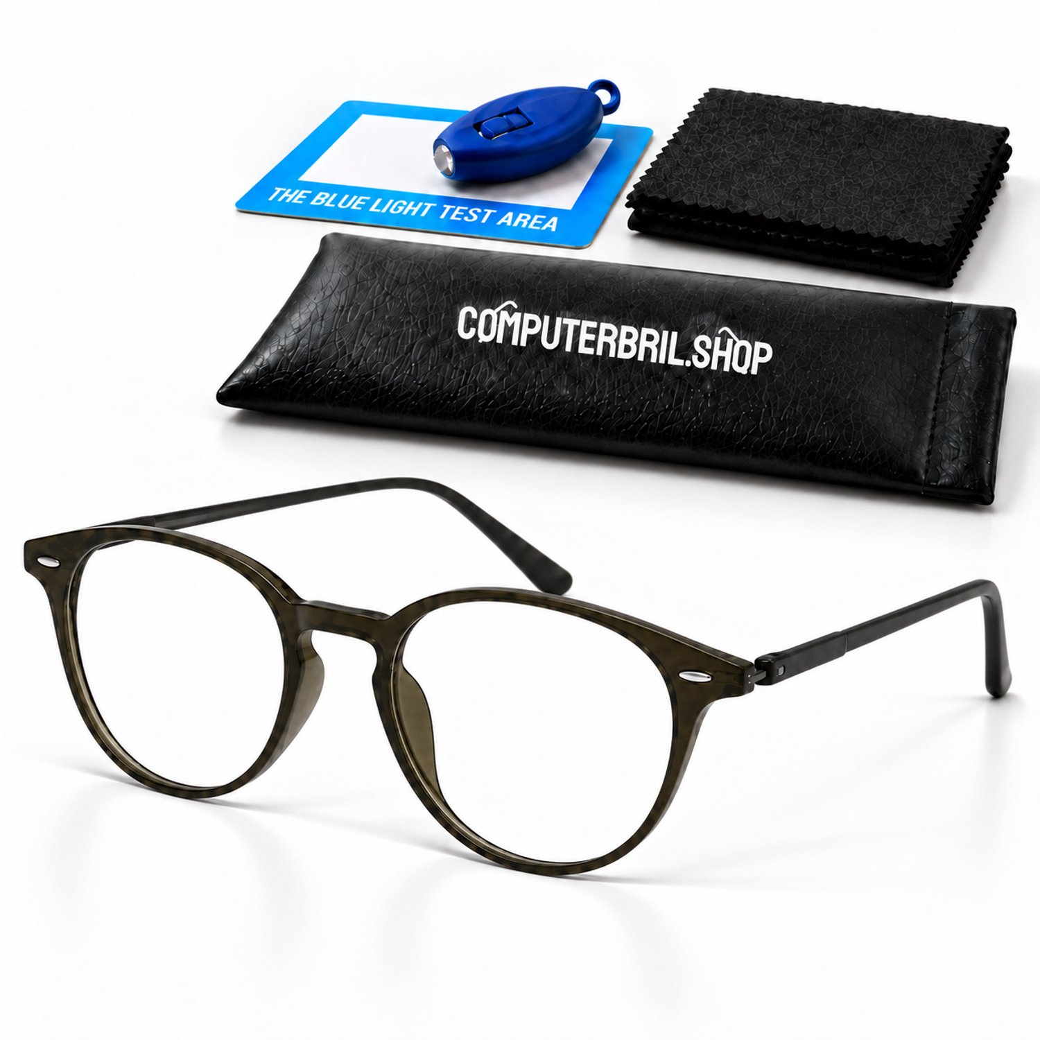computerbril.shop® Beeldschermbril | MATEØ | Groen | Blue Filter Glasses | Anti Blauw Licht Bril Zonder Sterkte 0.00