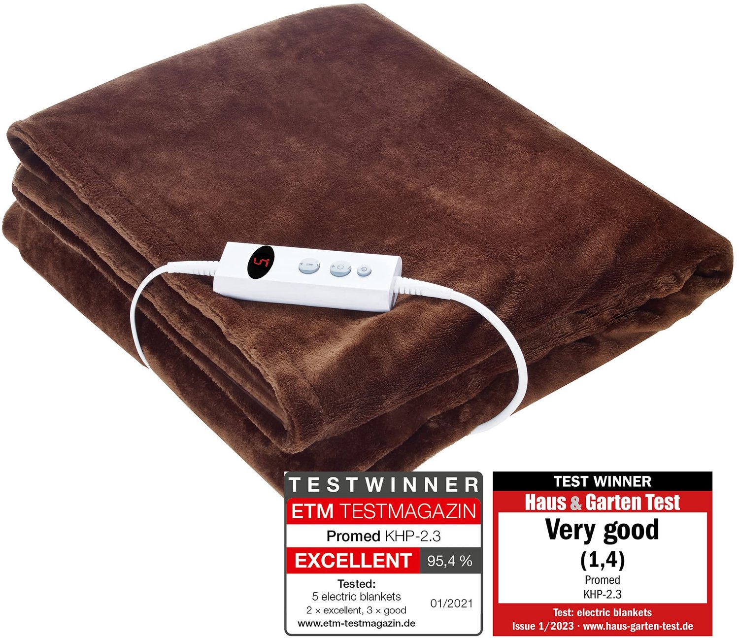 Elektrische Warmtedeken 180 x 130 cm - Zachte Flanellen Deken - 10 Warmtestanden - 150 W - Tot 9 Uur Warmte - Oververhittingsbeveiliging - XXL