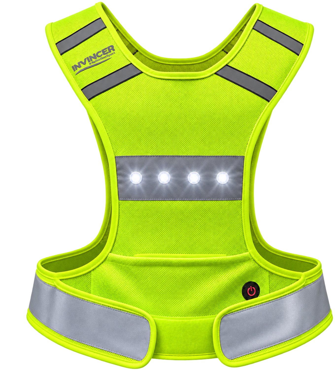 InVincer® - Hardloop verlichting - Reflectie LED vest - Hardloopvest met verlichting - Veiligheidsvest - Hardloophesje - Lime Groen - XL