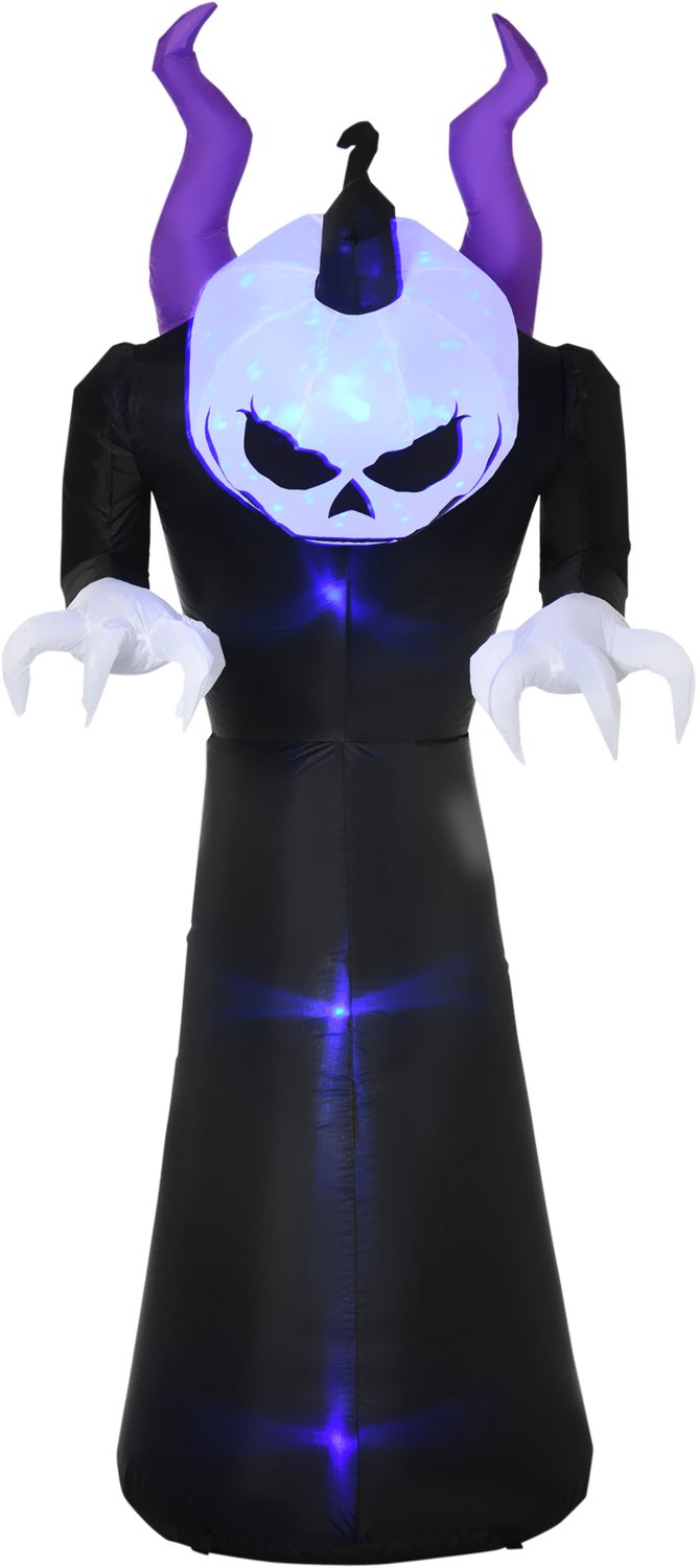 Sunona Opblaasbare Halloween decoratie - Gespenst met pompoenkop - Met blauwe LED-verlichting - 88 x 79 x 210 cm