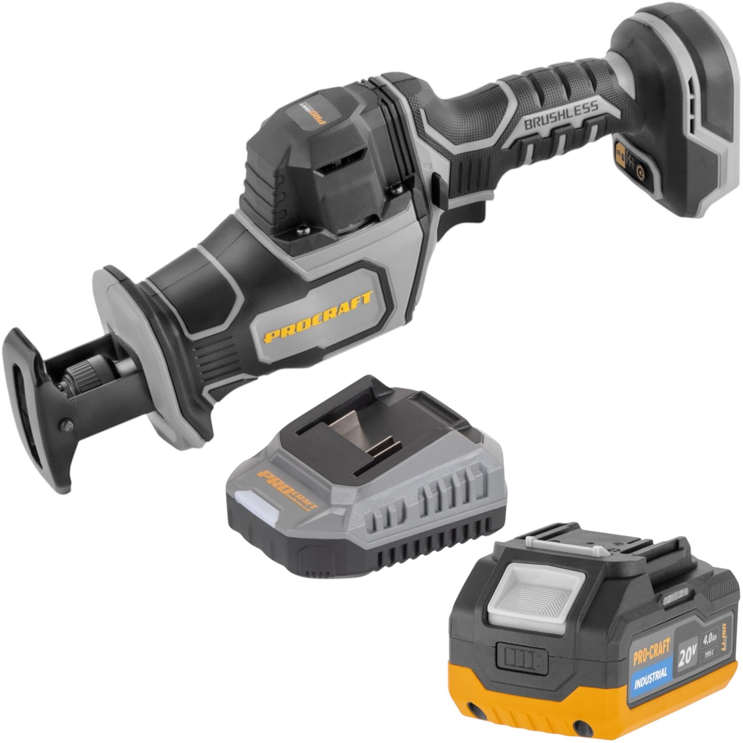 Procraft Industrial RS20Abb Recipro zaag 20 V Brushless Solo - zonder accu, zonder oplader