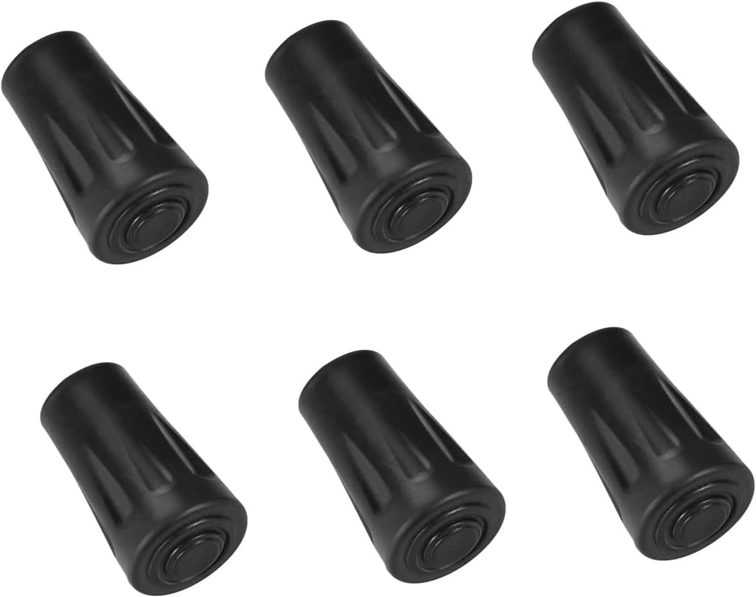 Wandelstokdoppen, 6 stuks robuuste antislipdoppen, beschermdoppen voor trekkingstokken, vervangende doppen voor wandel- en trekkingstokken, geschikt voor de meeste wandelstokken en trekkingstokken