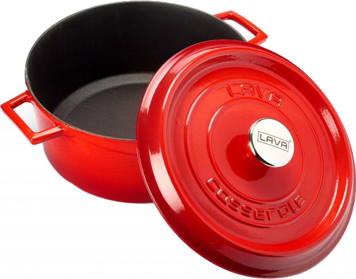 Lava Gietijzeren Braadpan Ø24 Rood, CombiSteel 7013.2900 - Horeca & Professioneel