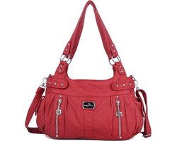 Angelkiss grote tassen en handtassen van gewassen kunstleer voor vrouwen - crossbodytas, hobo, schoudertas, handtas, draagtas