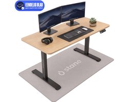 Stane Zit Sta Bureau Elektrisch Verstelbaar - Incl. Kabelgoot - 120 x 60 cm - Eiken