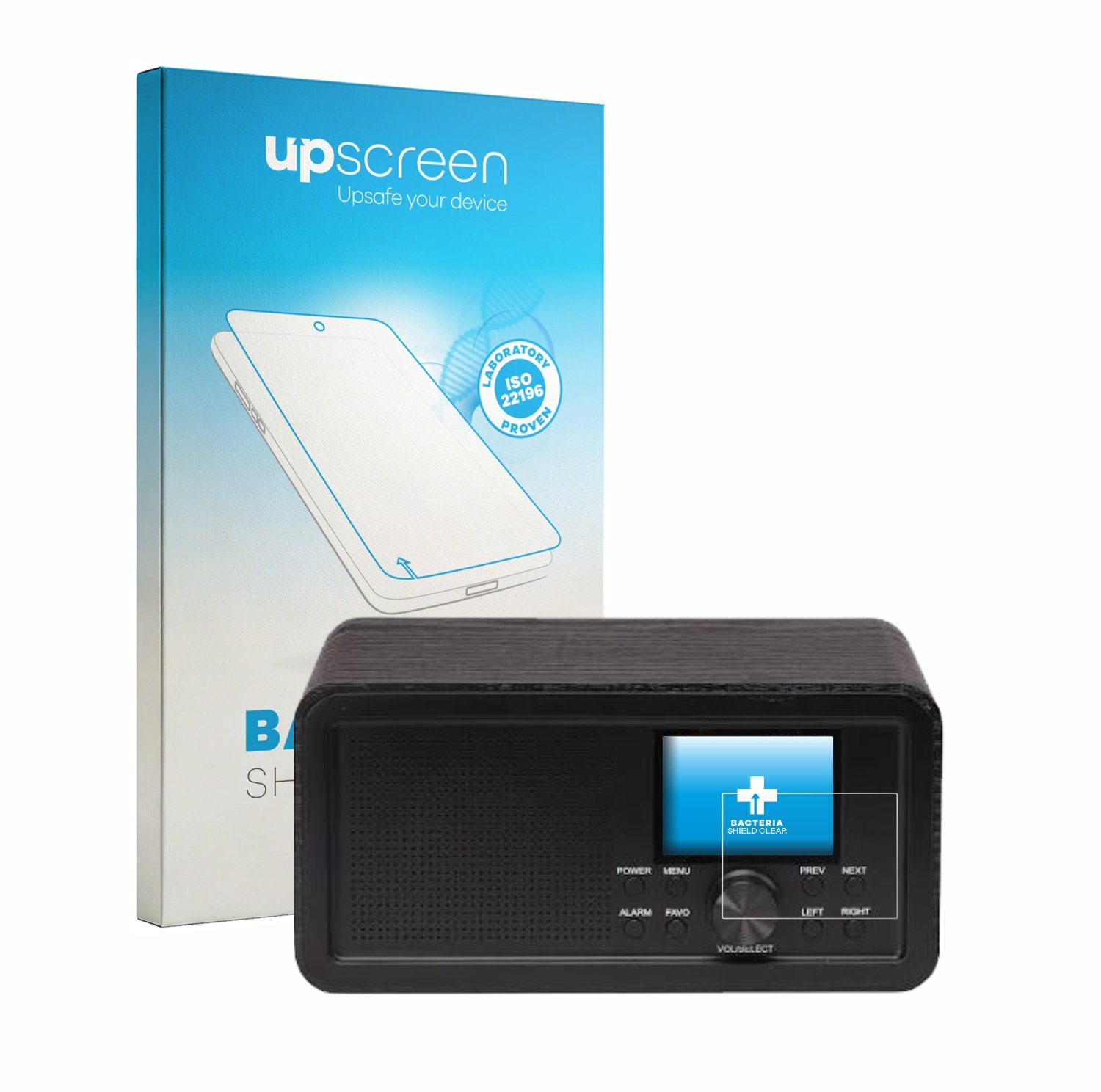 upscreen - Screenprotector voor Denver DIR-200 - Folie Beschermfolie transparant antibacterieel