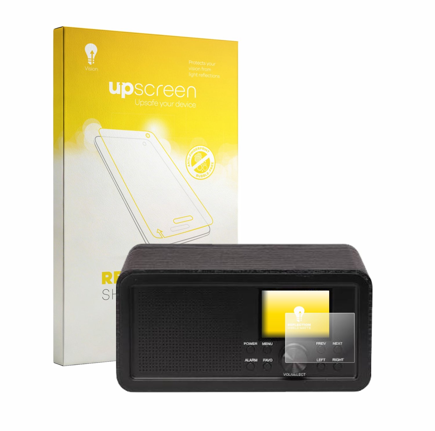 upscreen - Screenprotector voor Denver DIR-200 - Folie Beschermfolie anti glare matte
