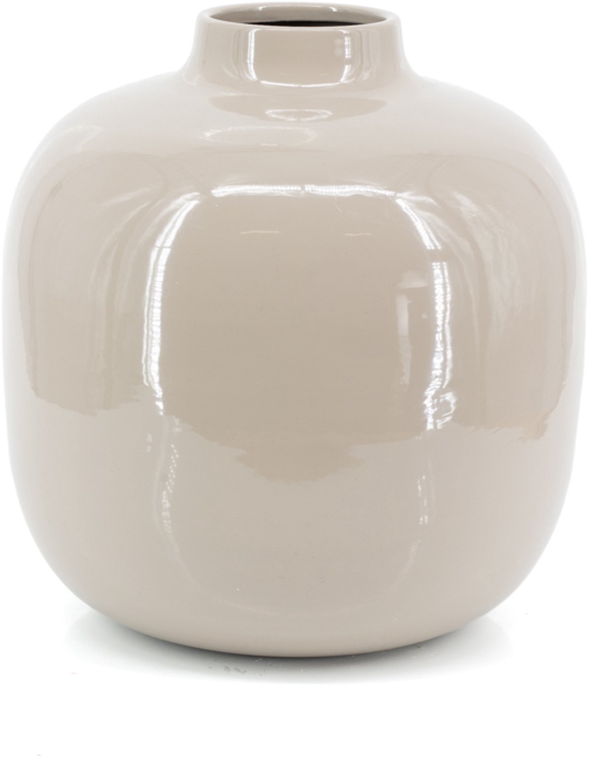 Metalen vaas Kuro glossy sand