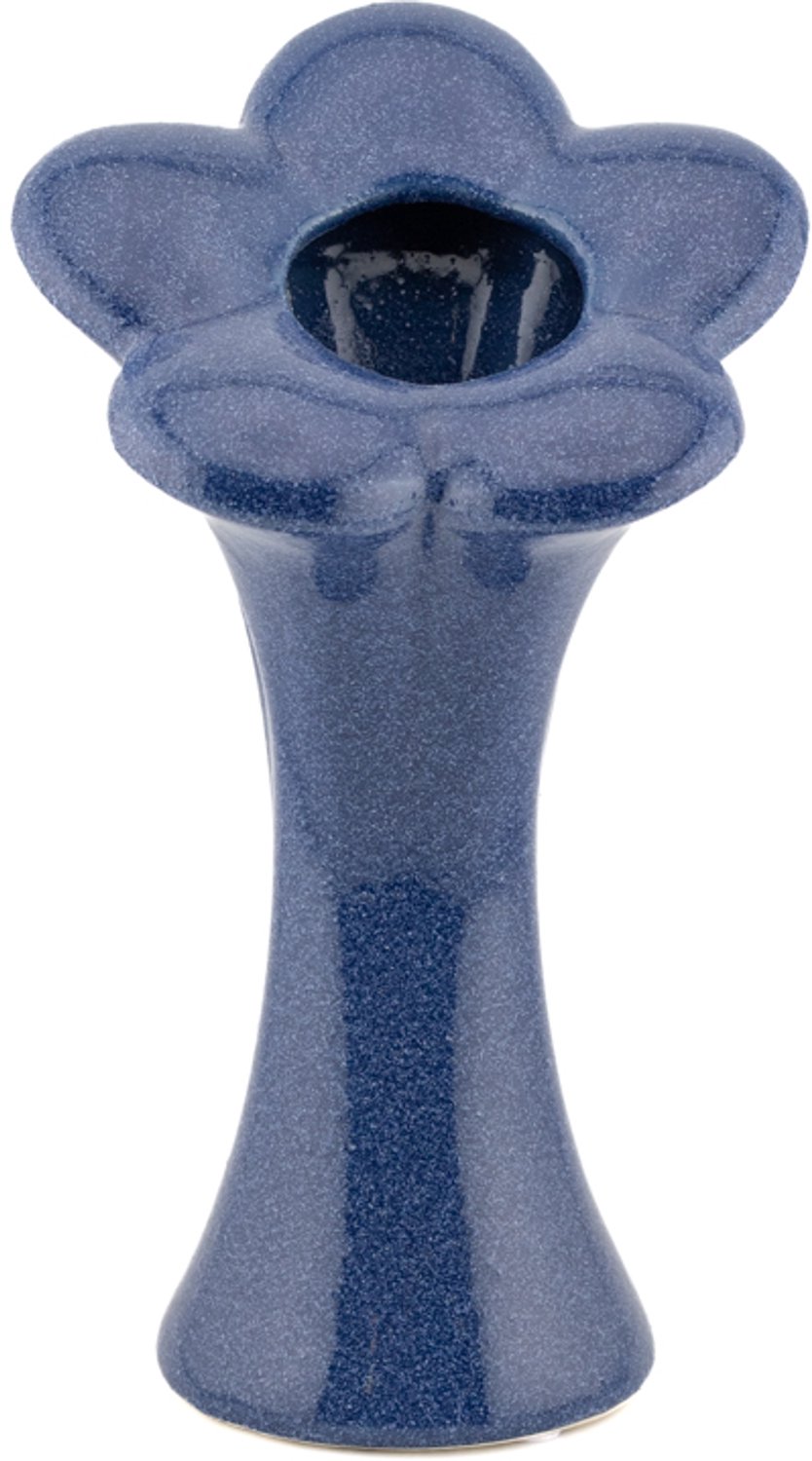 Vaas bloem blauw M