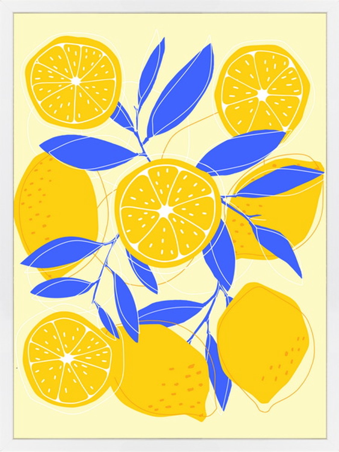 Poster in frame lemons 30x40cm