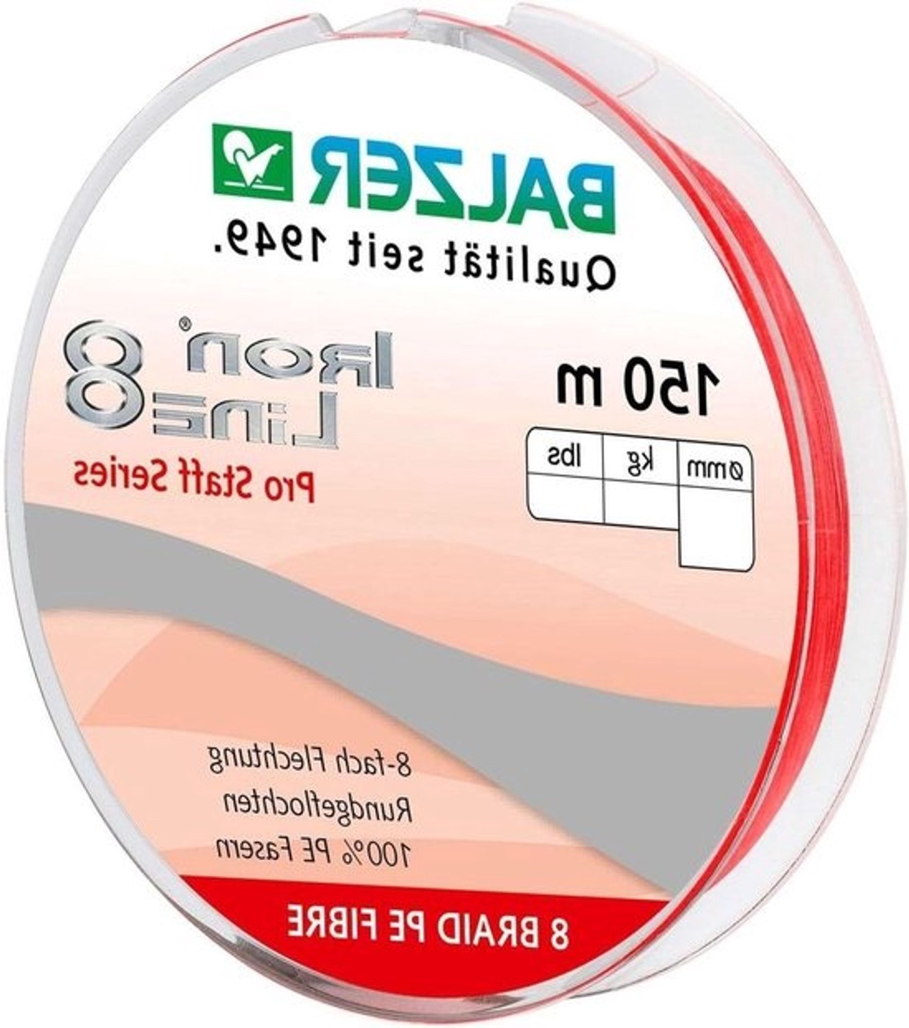 Gevlochten vislijn - Viskoord - Voor roofvis en spinvissen - 8-voudig rond gevlochten - 1500m 11.6kg - Rood