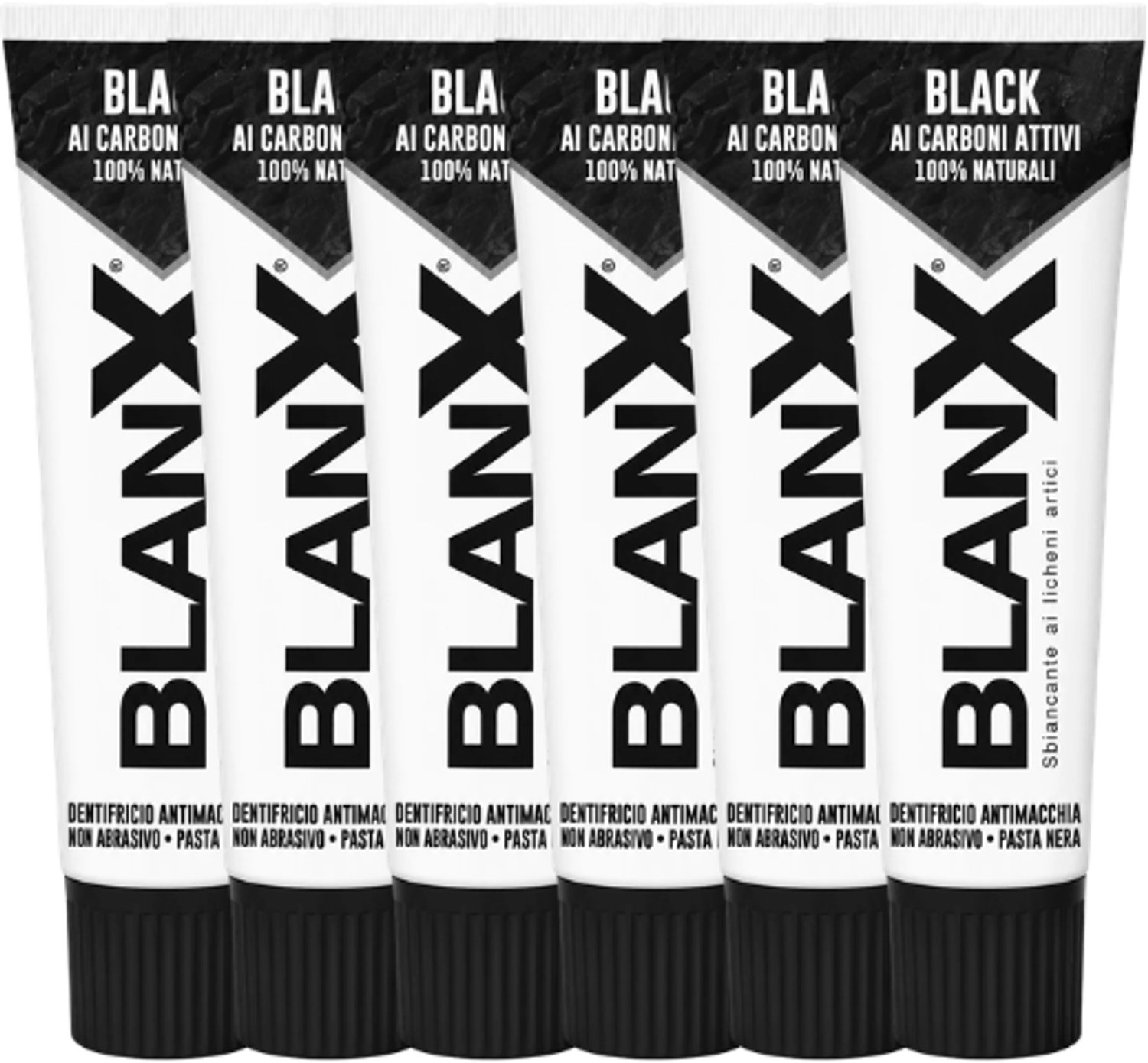BlanX Black Tandpasta - 6 x 75 ml - Actieve Houtskool