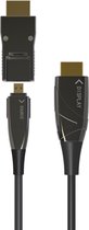 Techly ICOC HDMI-HY2D-010, 10 m, HDMI Type A (Standard), HDMI Type D (Micro), Compatibilité 3D, 18 Gbit/s, Noir