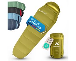 NORDMUT Mummieslaapzak Abisko - 3 seizoenen 6 °C - 216 x 80 cm licht - Oker