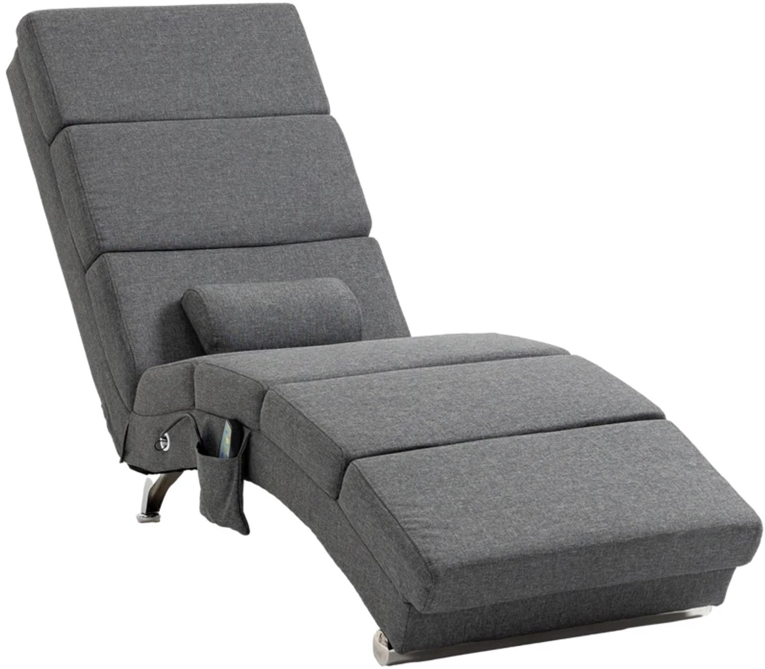 GranMaison Massagestoel - Relaxfauteuil - Zetel - Stof - 1 persoons - Zeer comfortabel - Elektrisch - Grijs