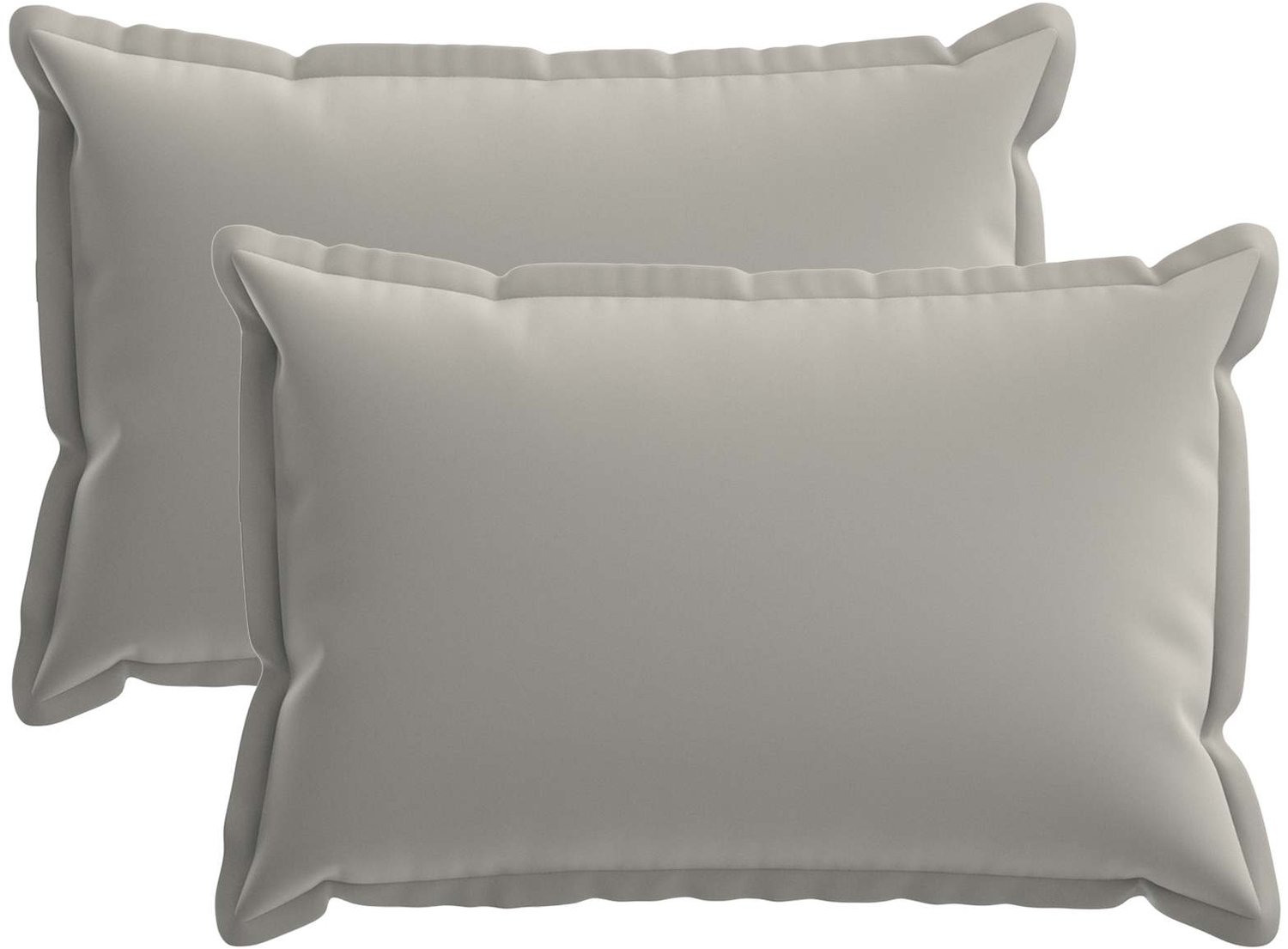 vidaXL Dekenkussen - 2 - st - HOUTEN - Grijs - 50 - x - 80 - cm - Polyester