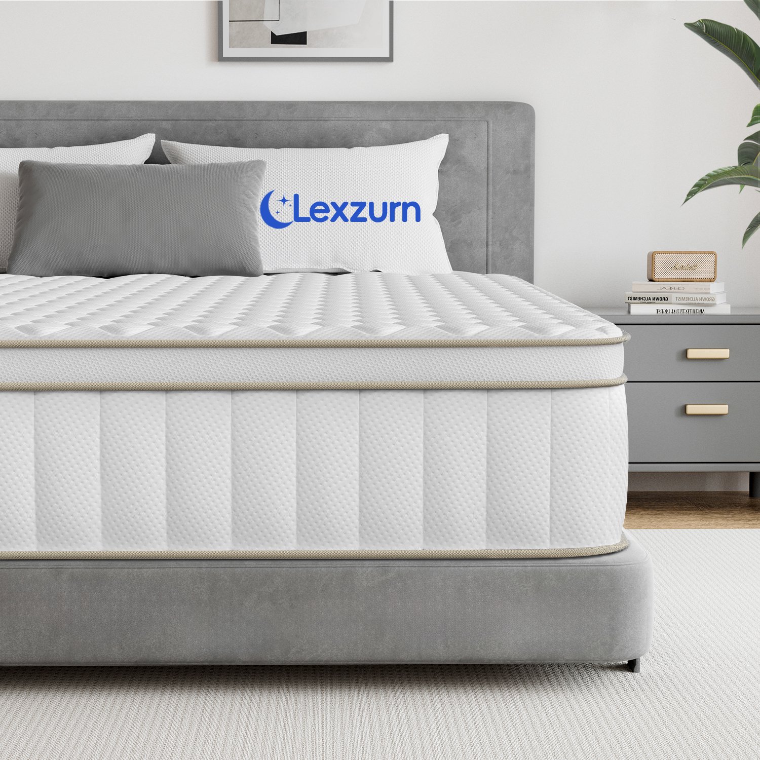 Lexzurn Matras 180x200 tweepersoons - 26cm - Pocketvering Matras - 7-Zones - Orthopedisch - Anti-Allergie - Traagschuim