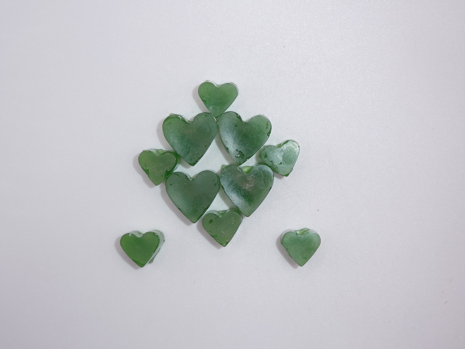 wax melts kleine hartjes groen granny smith geur