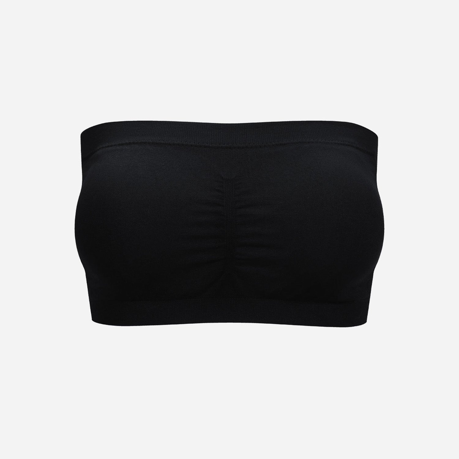 cfab Bandeau-bh - Zwart - M - BH Zonder Beugel Voorgevormd - Ondergoed - Naadlos