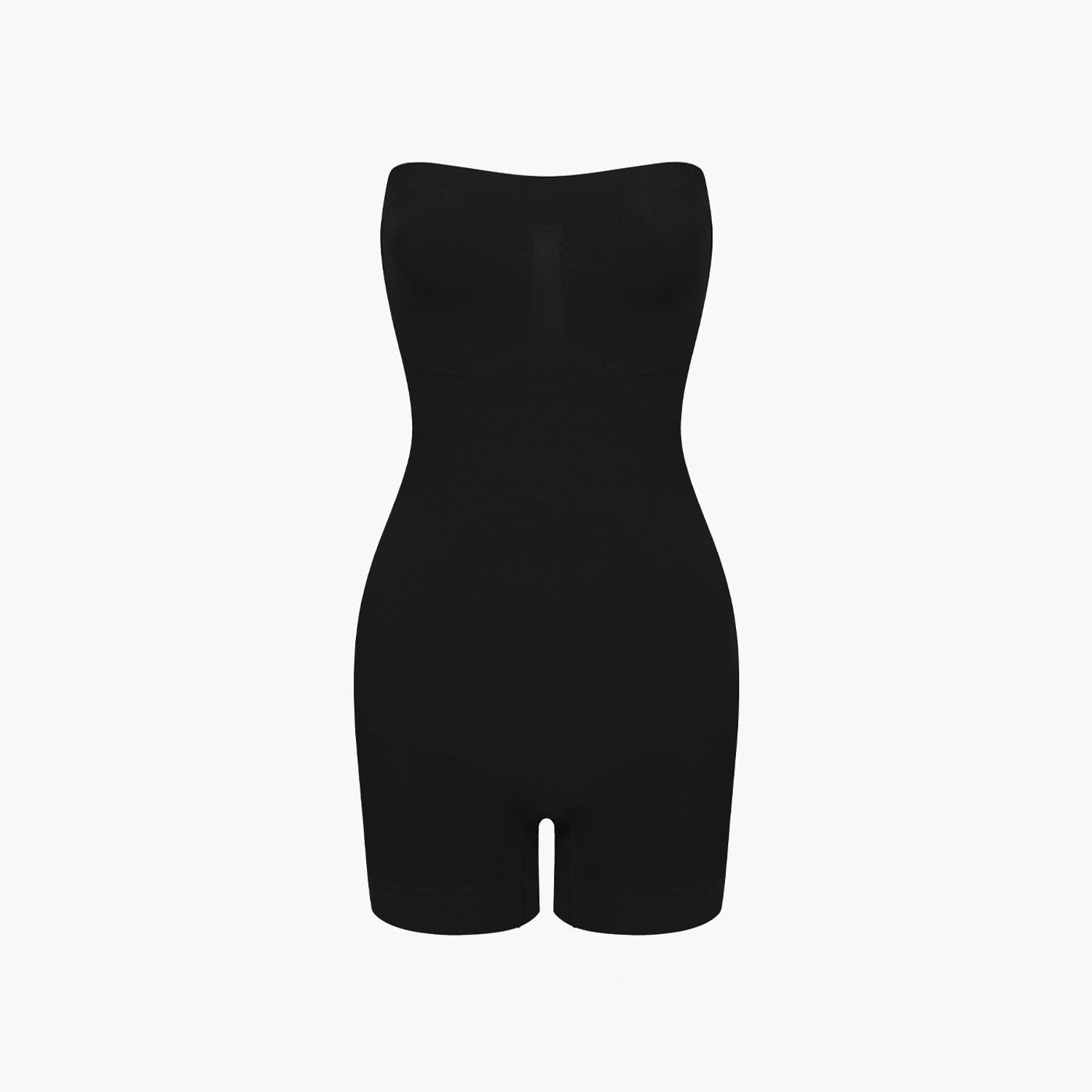 cfab Strapless corrigerende bodysuit met shortje - Zwart XL - Corrigerende Body - Naadlos - corrigerend ondergoed dames