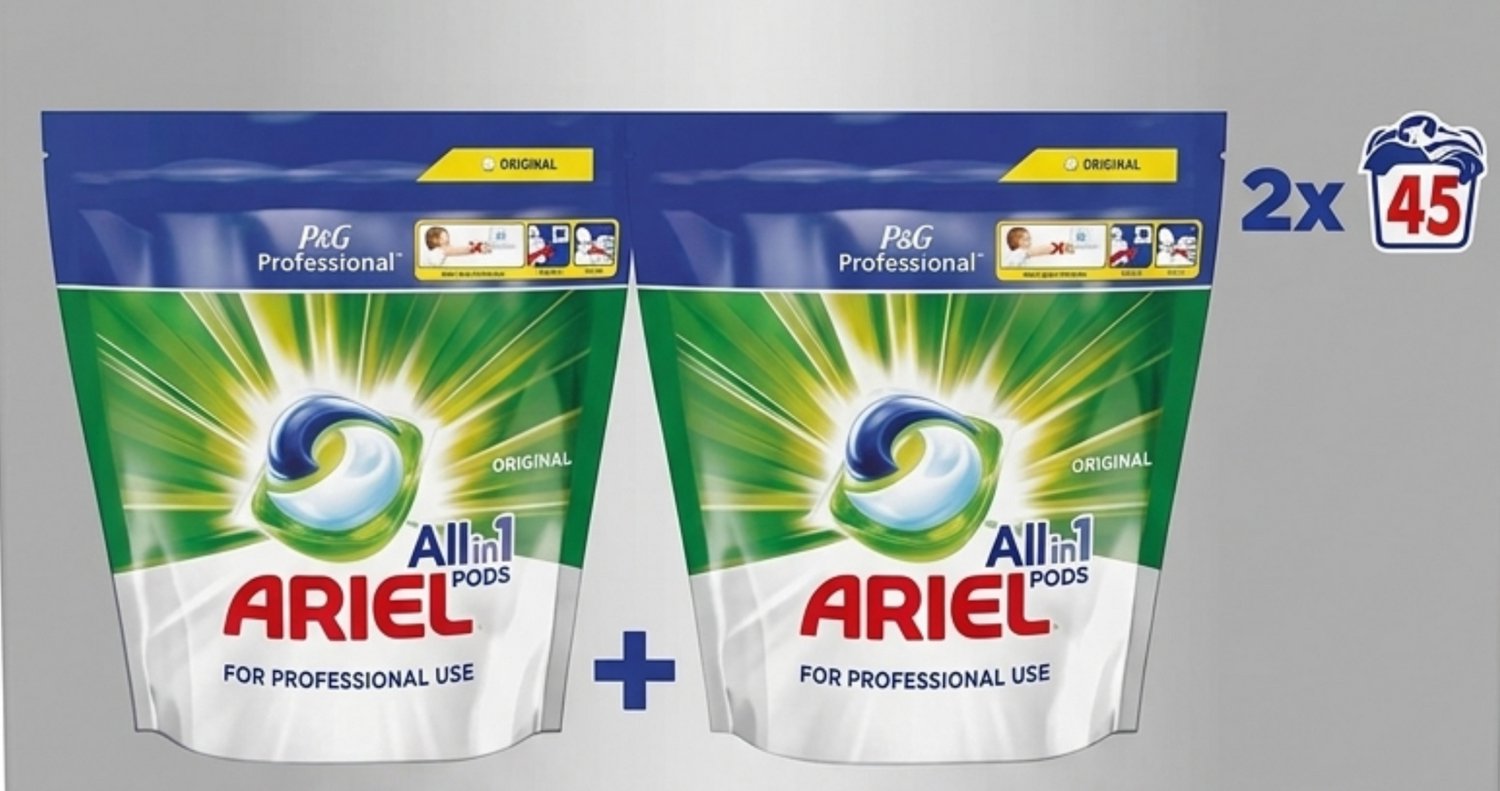 Ariel Professional Formula All-in-1 Original wascapsules, pak van 45 stuks 2 stuks (totaal 90 pods)