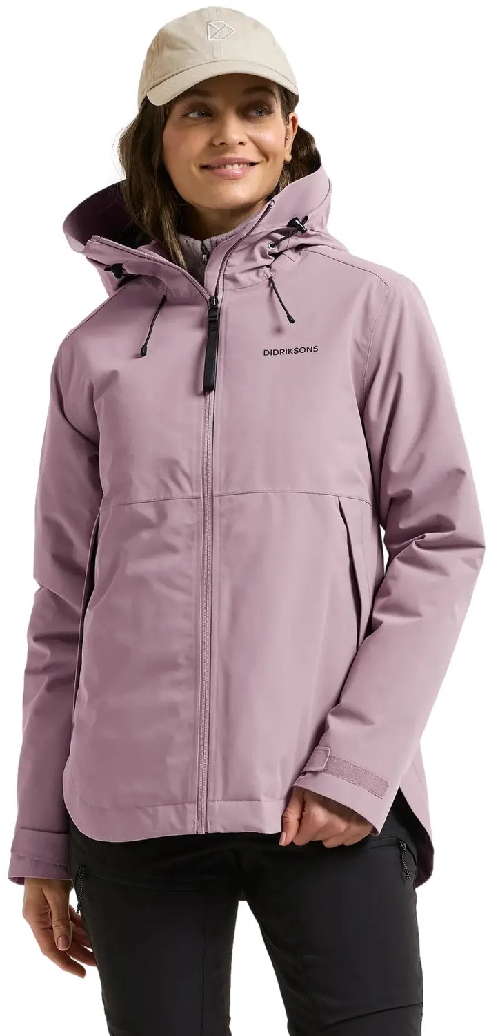 Waterdicht damesjack met capuchon Didriksons Jennie 2 Lilac Haze