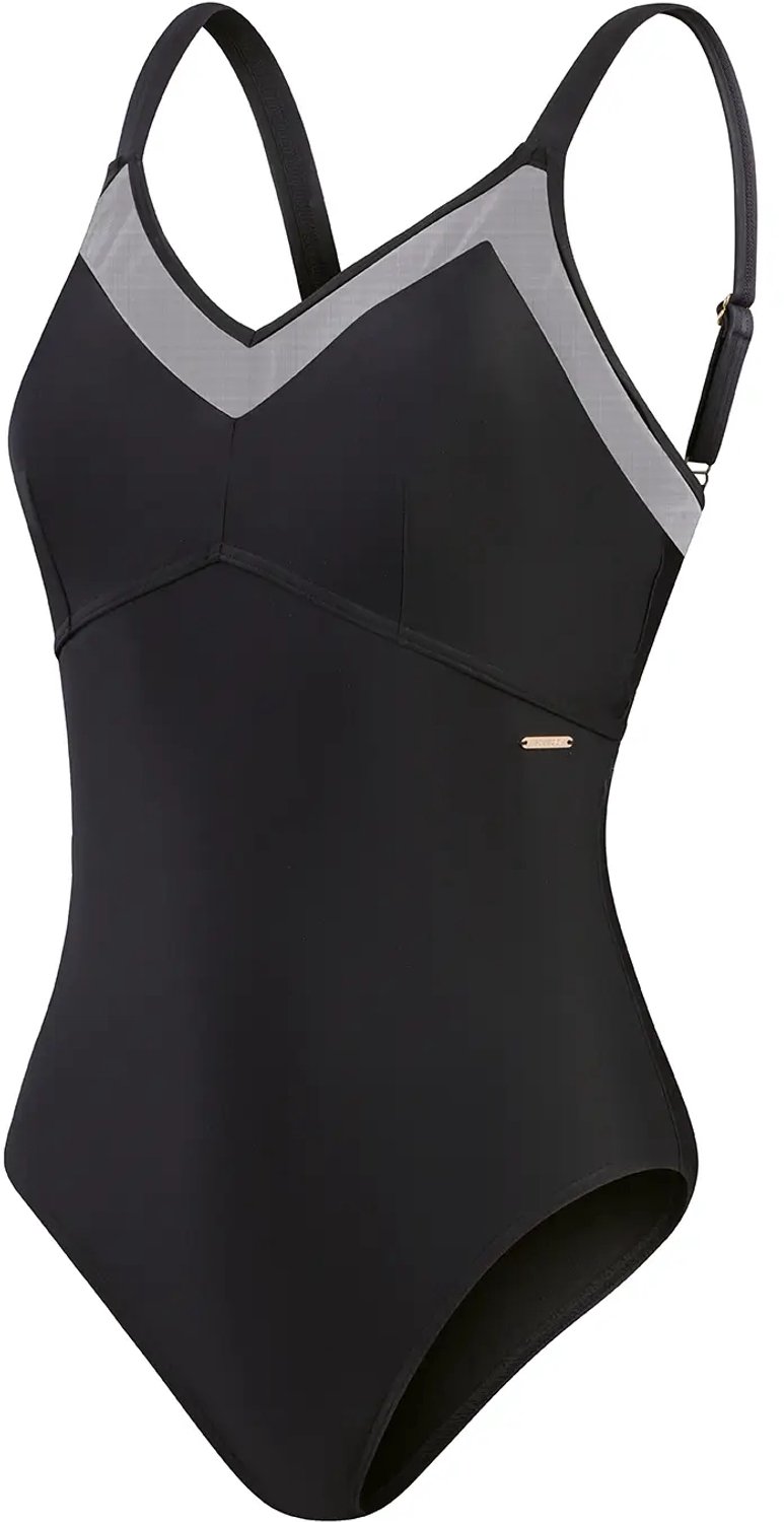 Speedo Dames zwempak uit 1 stuk Speedo Luniaglow zwart