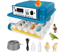 Slimme Broedmachine voor eieren - Broedmachine - Volautomatisch - 16 Eieren - inclusief staaflamp - incubato - 220V EU - Blauw
