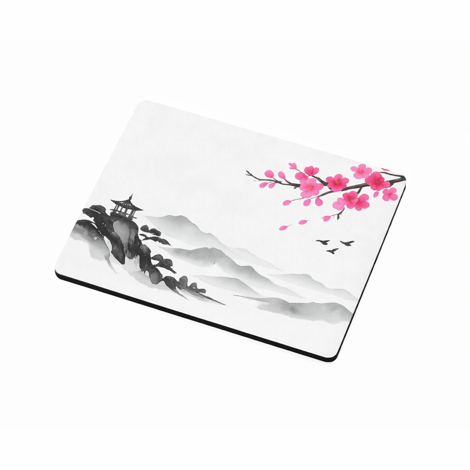 Mr Cadeautjes MDF magnetische fotolijst 9 x 7 - design Rustige bergsfeer met botanische accentkleur | cadeau Wit
