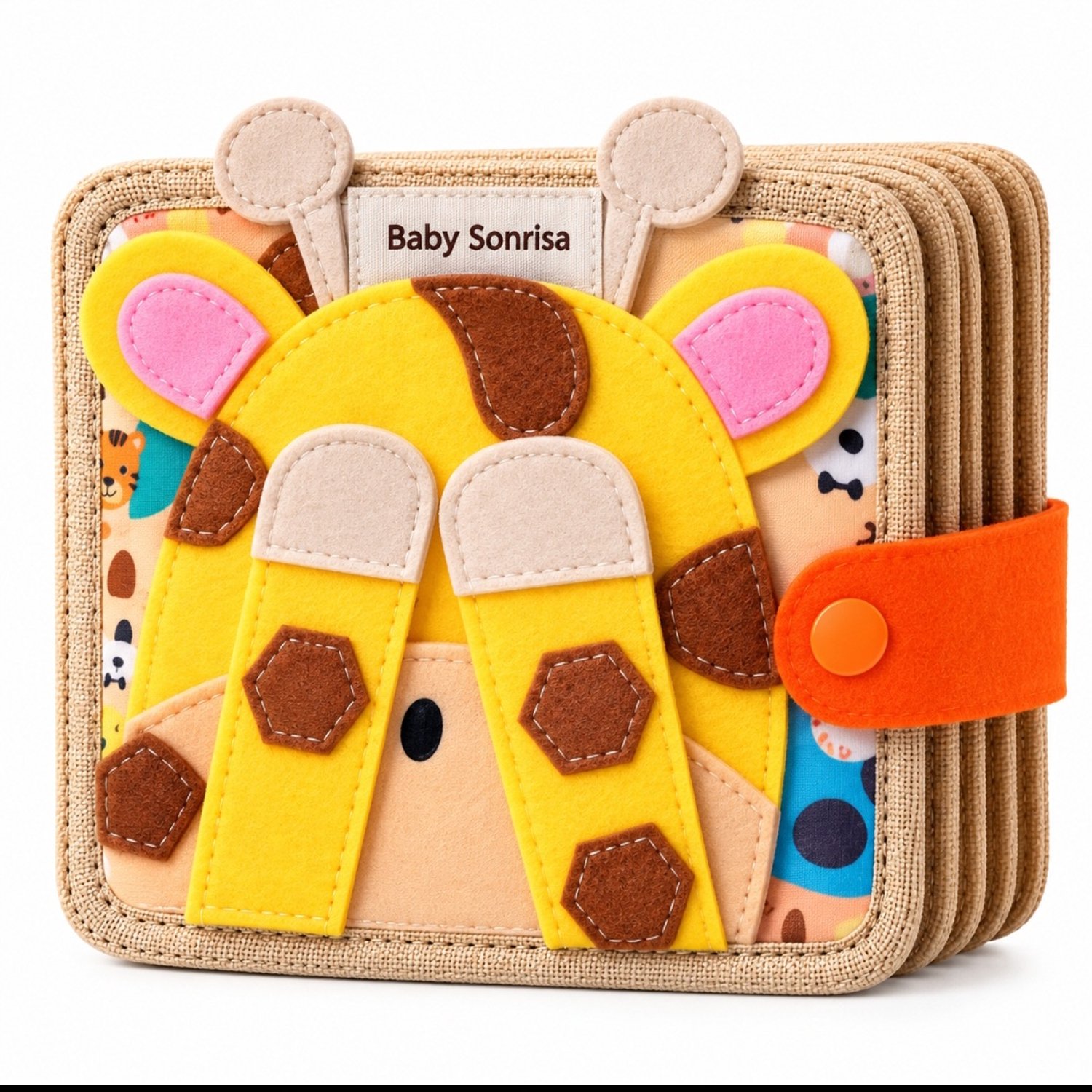 Montessori Activiteitenboek voor Peuters – Educatief Busy Board – Speelgoed - 1-4 Jaar – Motoriek & Ontwikkeling - Giraffe thumbnail 5