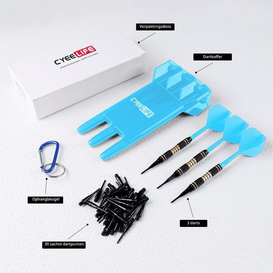Professionele Soft Tip Darts Set 18g met Draagtas en 30 Extra Dart Tips voor Elektronisch Dartbord — afbeelding 3