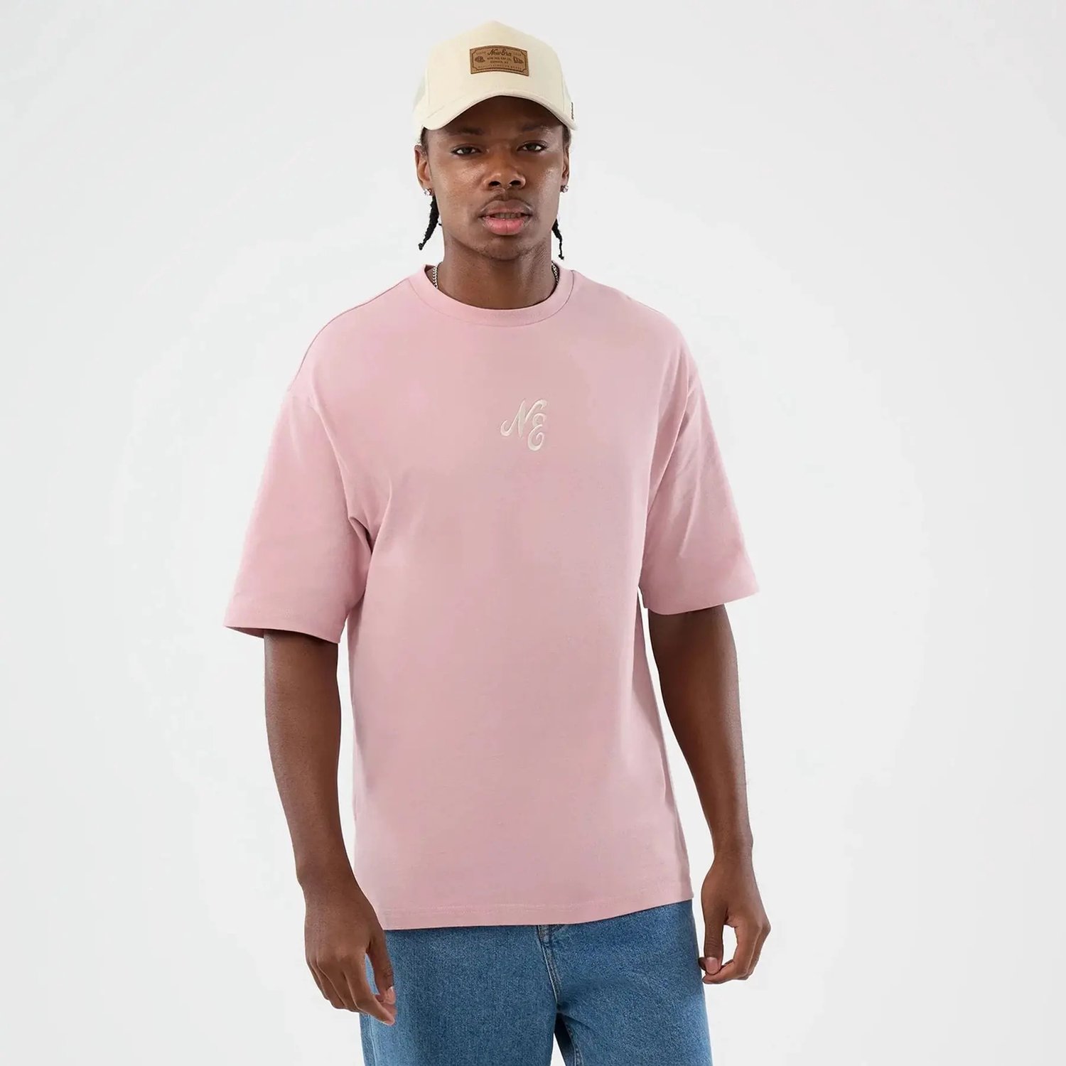 Oversized T-shirt New Era Floral Zwart