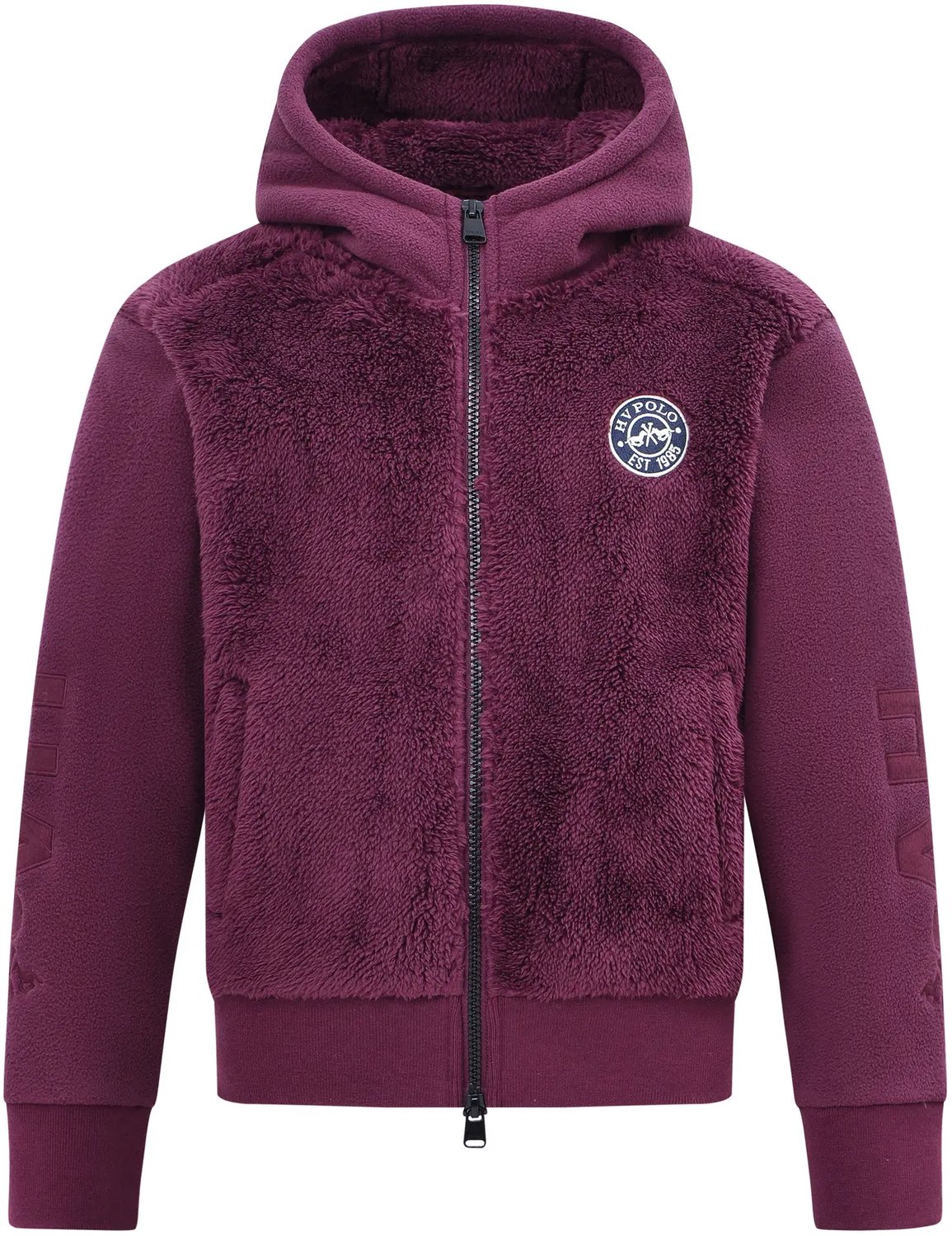 Kinder fleece met capuchon HV Polo Royce Wijn