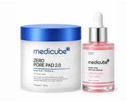 Medicube Duo Set - Bruxora - Zero Pore Pad 2.0 70 stuks + PDRN Pink Peptide Serum 30 ml - Koreaanse huidverzorging