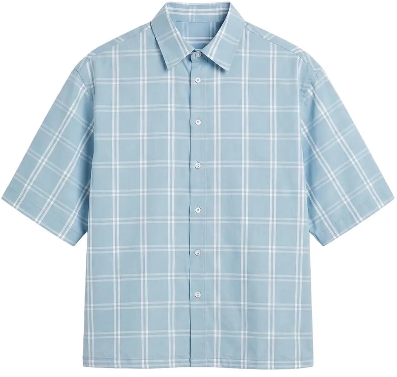 Hemd met ruitjespatroon Urban Classics Boxy Freezeblue
