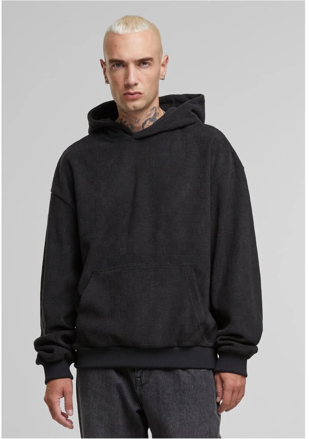 Sweatshirt Urban Classics Jacquard Zwart
