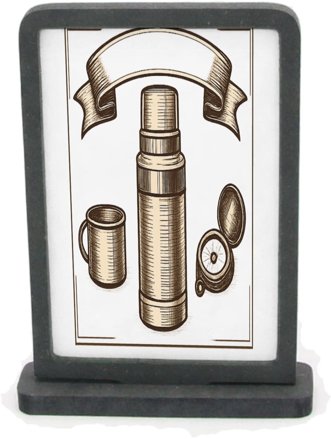 Mr Cadeautjes Houten fotolijst rechthoek met MDF inleg - design Vintage badge met een sportieve hobby-sfeer en een persoonli | cadeau Wit
