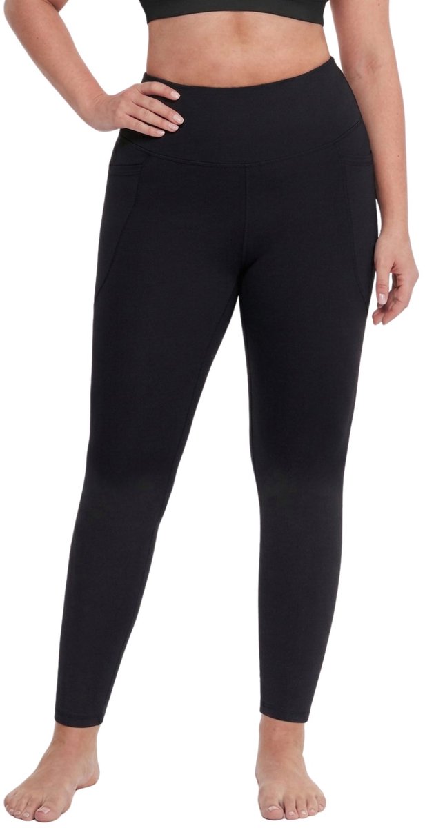 High Waist Sportlegging met Telefoonzak - Zwart - Maat L - Shapetape - Corrigerende Sportlegging Dames - Squat Proof - Sportbroek Dames - Vochtafvoerend - Yoga Legging Dames - Tiktok Legging