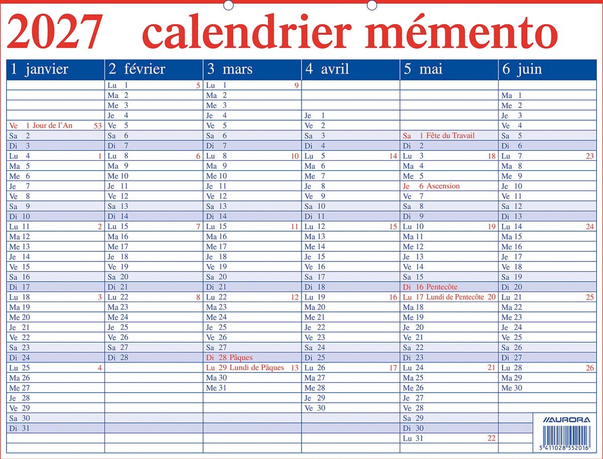 Aurora Memento 20 Franstalig | 2023