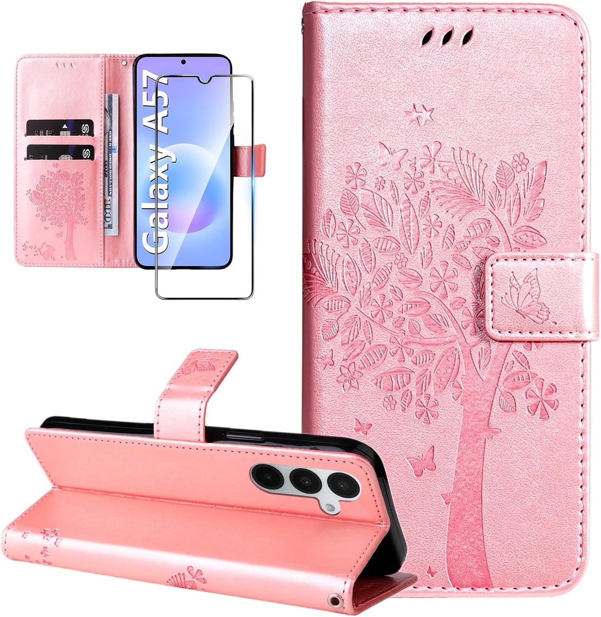 Beschermhoes voor Samsung Galaxy A57 5G, schokbestendig, roségoud