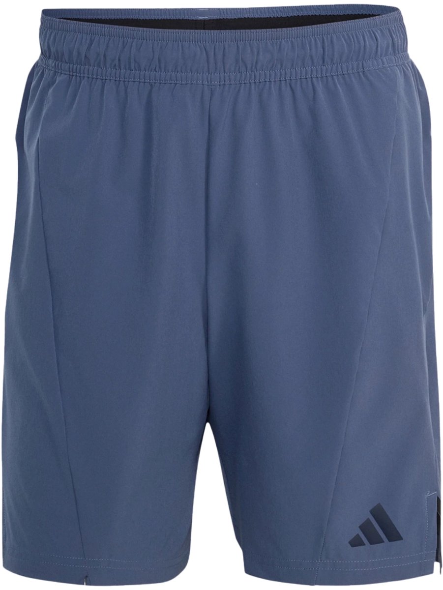 Adidas designed for training workout short in de kleur marine. Blauw
