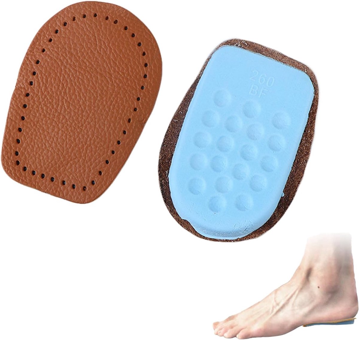 2 Pack Hoogte Toename Inlegzolen, Hielliften voor Dames en Heren, Hielkussentjes voor Vrouwen Man, Verstelbare Hielliften, Schoenlift Pijnverlichting