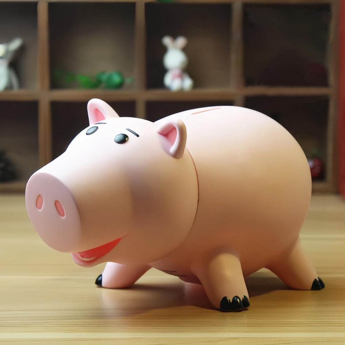 Spaarpot voor kinderen, schattige plastic spaarpot voor kinderen en volwassenen, ideaal als, met leuke verpakking, roze