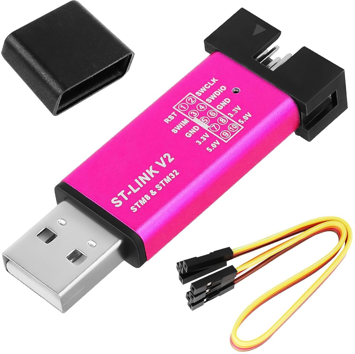 ST-Link V2 programmer - mini programmeringsadapter - emulator en debugger - ideaal voor STM8/STM32 - ShopVlot